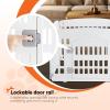 imageHealSmart 4 Panel Dog Playpen 24 Exercise Puppy Playpen with Door Safe Secure Folding ampamp Portable Pet Playpen for Indoor ampamp Outdoor Use Suitable for Puppies and Small WhiteWhite