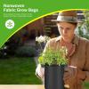 imageHealSmart 6Pack 1 Gallon Nonwoven Grow Bags Aeration Fabric Pots with Handles Suitable for Garden Fruits Vegetables and Flowers Black