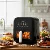 imageHealSmart Air Fryer 75QT Large Capacity 8in1 Digital Airfryer with Visible Window Precise Temperature Control and Dishwasher Safe Black