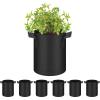 imageHealSmart 6Pack 1 Gallon Nonwoven Grow Bags Aeration Fabric Pots with Handles Suitable for Garden Fruits Vegetables and Flowers Black