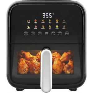 imageHealSmart Air Fryer 75QT Large Capacity 8in1 Digital Airfryer with Visible Window Precise Temperature Control and Dishwasher Safe Black