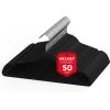 imageHealSmart 30 Pack Heavy Duty Velvet Hangers NonSlip Flocked Felt Hangers with Shoulder Notches Hangers for Coats Pants and Dress Clothes WhiteBlack