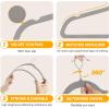 imageHealSmart 30 Pack Heavy Duty Velvet Hangers NonSlip Flocked Felt Hangers with Shoulder Notches Hangers for Coats Pants and Dress Clothes WhiteGray