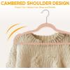 imageHealSmart 30 Pack Heavy Duty Velvet Hangers NonSlip Flocked Felt Hangers with Shoulder Notches Hangers for Coats Pants and Dress Clothes WhitePink