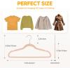 imageHealSmart 30 Pack Heavy Duty Velvet Hangers NonSlip Flocked Felt Hangers with Shoulder Notches Hangers for Coats Pants and Dress Clothes WhitePink