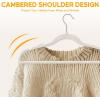 imageHealSmart 30 Pack Heavy Duty Velvet Hangers NonSlip Flocked Felt Hangers with Shoulder Notches Hangers for Coats Pants and Dress Clothes WhiteWhite