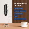imageHealSmart Kitchen Milk Frother Handheld with Stand for Coffee Electric Foamer Maker for Lattes Mini Hand Blender for Cappuccino Matcha Frappe Hot Chocolate Wand Drink Mixer Whisk BlackMilk Frother with Stand