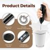 imageHealSmart Kitchen Milk Frother Handheld with Stand for Coffee Electric Foamer Maker for Lattes Mini Hand Blender for Cappuccino Matcha Frappe Hot Chocolate Wand Drink Mixer Whisk BlackMilk Frother