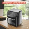 imageHealSmart 10in1 Air Fryer Oven 126Qt Convection Oven with Visible Window Rotisserie amp Grill FamilySize Airfryer with Visible Window for Healthy CookingBlack126QT