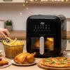 imageHealSmart 10in1 Air Fryer Oven 126Qt Convection Oven with Visible Window Rotisserie amp Grill FamilySize Airfryer with Visible Window for Healthy CookingBlack75QT