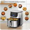 imageHealSmart 10in1 Air Fryer Oven 126Qt Convection Oven with Visible Window Rotisserie amp Grill FamilySize Airfryer with Visible Window for Healthy CookingSilver85QT