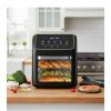 imageHealSmart 12in1 Air Fryer Oven 634 Qt Digital Convection Oven with Visible Window amp 1700W Air Fry Roast Bake Nonstick Basket BlackBlack126QT