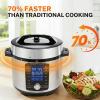 imageHealSmart 24in1 Electric Pressure Cooker 63 Quart NonStick Stainless Steel Multi Cooker for Slow Cooking Yogurt Maker Steam Rice Bake Dishwasher Safe Silver63 Quarts