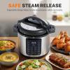 imageHealSmart 24in1 Electric Pressure Cooker 63 Quart NonStick Stainless Steel Multi Cooker for Slow Cooking Yogurt Maker Steam Rice Bake Dishwasher Safe Silver8 Quarts