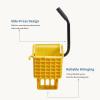 imageHealSmart 38Quart Commercial Mop Bucket with SidePress Wringer amp Wheels  MultiFunctional Storage High Efficiency Dehydration AntiSplash Design for Floor Cleaning in Offices Malls Yellow36L