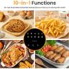 imageHealSmart 4in1 Air Fryer Toaster Oven Combo 26QT Large Countertop Convection Oven with Bake Broil Roast amp Dehydrate Includes 12 Pizza Pan amp Fry Basket Stainless Steel EnergyEfficientGlass