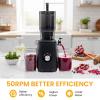 imageHealSmart Cold Press Juicer Slow Masticating Juicer Machines with Wide Feed Chute Fits Whole Fruits and Vegetables High Juice Yield BPA Free Easy to Clean SilverBlack