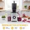 imageHealSmart Cold Press Juicer Slow Masticating Juicer Machines with Wide Feed Chute Fits Whole Fruits and Vegetables High Juice Yield BPA Free Easy to Clean SilverSilver