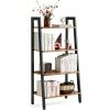 imageHealSmart 4 Tier Bookshelf Ladder Shelf Free Standing Book Shelf Home Office Bookcase Shelf Storage Organizer for Bedroom Living Room Bathroom Office Balcony BrownBrown