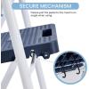 image2Step Folding Step Ladder 330 lbs HeavyDuty Metal Step Stool with AntiSlip Pedals amp Safety Handgrip Portable Small Ladder for Kitchen Garage Home amp Indoor Use  GreyBlue