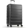 imageHealSmart 28 Expandable Hard Shell Carry On Luggage with Spinner Wheels amp TSA Lock ABS Lightweight Rolling Suitcase BlackBlackD