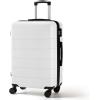 imageHealSmart 28 Expandable Hard Shell Carry On Luggage with Spinner Wheels amp TSA Lock ABS Lightweight Rolling Suitcase BlackWhiteD