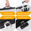 imageHealSmart 28 Expandable Hard Shell Carry On Luggage with Spinner Wheels amp TSA Lock ABS Lightweight Rolling Suitcase BlackWhiteD
