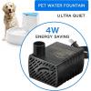 imageHealSmart 80 GPH Water Table Pump 300LH 36W with 2 Nozzles Ultra Quiet Fountain Pump with 26 ft Perfect for Fish Tank Aquarium Ponds Hydroponics Black80 GPH