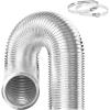 imageHealSmart Dryer Vent Hose 6 Insulated Flexible 8FT Long Duct with 2 Clamps HeavyDuty ThreeLayer Protection for Heating Cooling HVAC Ventilation SilverSilver