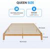 imageHealSmart 12 Inch Twin Wood Bed Frame Wooden Platform Bed with Support Slats Heavy Duty Bed Frame Twin Size Storage Space Under The Bed Frame Bed Natural PineNatural Pine