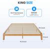 imageHealSmart 12 Inch Twin Wood Bed Frame Wooden Platform Bed with Support Slats Heavy Duty Bed Frame Twin Size Storage Space Under The Bed Frame Bed Natural PineNatural Pine