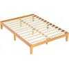 imageHealSmart 12 Inch Twin Wood Bed Frame Wooden Platform Bed with Support Slats Heavy Duty Bed Frame Twin Size Storage Space Under The Bed Frame Bed Natural PineNatural Pine