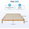 imageHealSmart 12 Inch Twin Wood Bed Frame Wooden Platform Bed with Support Slats Heavy Duty Bed Frame Twin Size Storage Space Under The Bed Frame Bed Natural PineNatural Pine