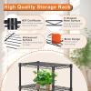 imageHealSmart 3Tier Heavy Duty Storage Shelves 750Lb Capacity 2402 D x 1378 W x 3198 H Shelving Unit for Pantry Garage Laundry and Kitchen BlackBlack