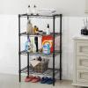 imageHealSmart 3Tier Heavy Duty Storage Shelves 750Lb Capacity 2402 D x 1378 W x 3198 H Shelving Unit for Pantry Garage Laundry and Kitchen BlackBlack