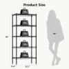 imageHealSmart 3Tier Heavy Duty Storage Shelves 750Lb Capacity 2402 D x 1378 W x 3198 H Shelving Unit for Pantry Garage Laundry and Kitchen BlackBlack