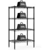 imageHealSmart 3Tier Heavy Duty Storage Shelves 750Lb Capacity 2402 D x 1378 W x 3198 H Shelving Unit for Pantry Garage Laundry and Kitchen BlackBlack