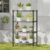 imageHealSmart 3Tier Heavy Duty Storage Shelves 750Lb Capacity 2402 D x 1378 W x 3198 H Shelving Unit for Pantry Garage Laundry and Kitchen BlackBlack