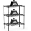 imageHealSmart 3Tier Heavy Duty Storage Shelves 750Lb Capacity 2402 D x 1378 W x 3198 H Shelving Unit for Pantry Garage Laundry and Kitchen BlackBlack