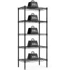 imageHealSmart 3Tier Heavy Duty Storage Shelves 750Lb Capacity 2402 D x 1378 W x 3198 H Shelving Unit for Pantry Garage Laundry and Kitchen BlackBlack